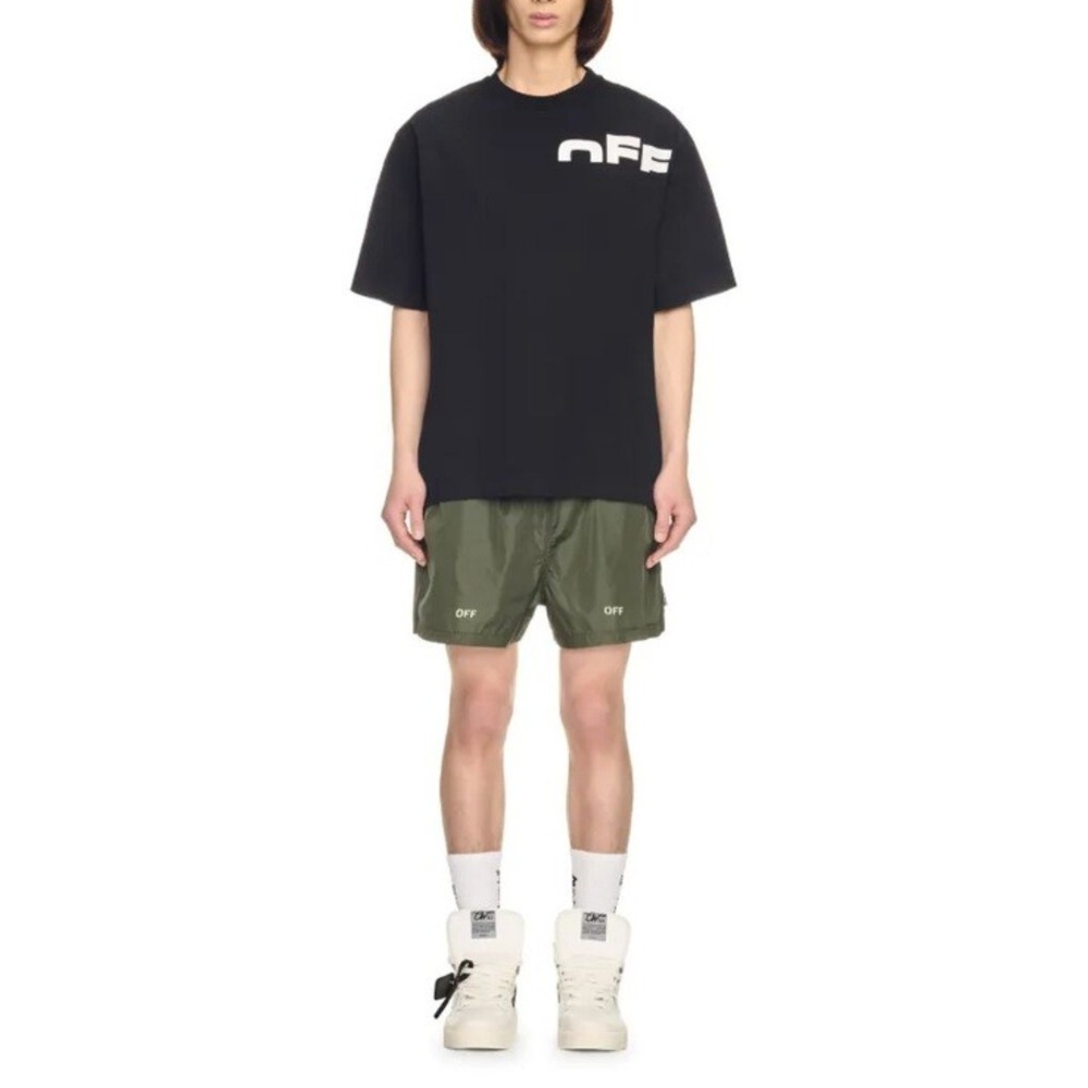 Off White Men's Black Virgil Abloh Off Shared Skate Short Sleeve Tee NWT Size XS